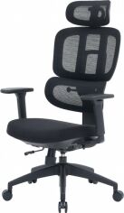 Акція на Крісло офісне OfficePro Skyline OC580-B-B-B Black від Rozetka