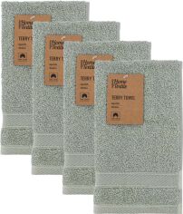 Акція на Набір 4 махрові рушники Ardesto SuperSoft 30х50 см Зелені (ART2230SS *4) від Rozetka