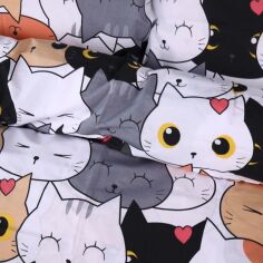 Акція на Підковдра MirSon King Size 220х240 см 17-0769 Funny Cat Ranforce Elite від Rozetka
