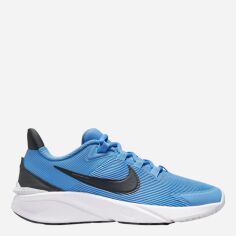Акція на Підліткові кросівки для хлопчика Nike Star Runner 4 Nn (Gs) DX7615-408 40 Блакитні від Rozetka
