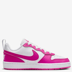 Акція на Підліткові кеди для дівчинки Nike Court Borough Low Recraft (GS) DV5456-123 36.5 (4.5Y US) Білі з рожевим від Rozetka