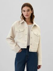 Акція на Куртка демісезонна коротка жіноча GAP 784620433 2XL Молочна від Rozetka