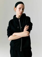 Акція на Худі тепле жіноче H&M 984902001c15 L Чорне від Rozetka