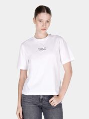 Акція на Футболка бавовняна довга жіноча Colin's CL1073470WHT XL White від Rozetka