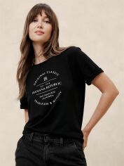Акція на Футболка довга жіноча Banana Republic 521401515 S Чорна від Rozetka