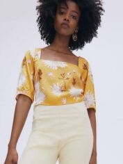 Акція на Блузка жіноча H&M 991029002c26 L Жовта від Rozetka