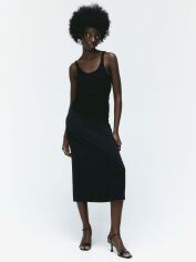 Акція на Спідниця міді літня жіноча H&M 1195447001c26 M Чорна від Rozetka