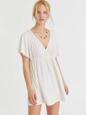 Акція на Сукня коротка літня жіноча Pull & Bear XAZ475928PGEW L Світло-бежева від Rozetka