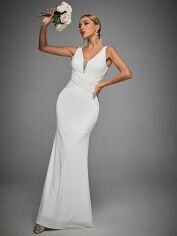 Акція на Весільне плаття жіноче SHEIN GD-00121416 S Біле від Rozetka