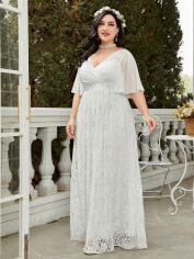 Акція на Весільне плаття жіноче SHEIN GD-00121422 XL Біле від Rozetka