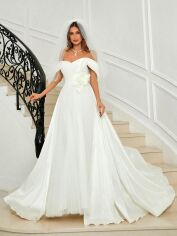 Акція на Весільне плаття жіноче SHEIN GD-00143034 L Біле від Rozetka