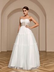 Акція на Весільне плаття жіноче SHEIN GD-00143165 L Біле від Rozetka