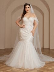 Акція на Весільне плаття жіноче SHEIN GD-00139100 3XL Біле від Rozetka
