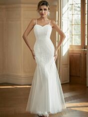 Акція на Весільне плаття жіноче SHEIN GD-00121461 S Біле від Rozetka