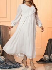 Акція на Весільне плаття жіноче SHEIN GD-00125478 2XL Біле від Rozetka