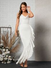 Акція на Весільне плаття жіноче SHEIN GD-00149066 S Біле від Rozetka