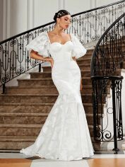 Акція на Весільне плаття жіноче SHEIN GD-00153402 XS Біле від Rozetka