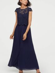 Акція на Сукня довга літня жіноча H&M 630339001c26 32 Темно-синя від Rozetka