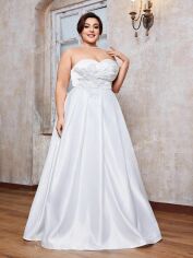 Акція на Весільне плаття жіноче SHEIN GD-00121476 2XL Біле від Rozetka