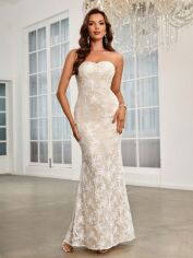 Акція на Плаття вечірнє довге літнє жіноче SHEIN GD-00149203 S Біле від Rozetka
