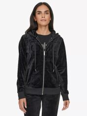 Акція на Толстовка на блискавці з капюшоном жіноча Calvin Klein 261391959 XL Чорна від Rozetka