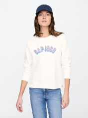 Акція на Світшот на флісі жіночий GAP 653217669 XL Білий від Rozetka
