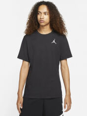 Акція на Футболка бавовняна довга чоловіча Nike M J Jumpman Emb SS Crew DC7485-010 M Чорна від Rozetka
