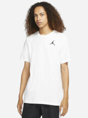 Акція на Футболка бавовняна довга чоловіча Nike M J Jumpman Emb SS Crew DC7485-100 XXL Біла від Rozetka