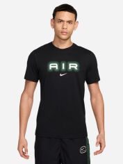 Акція на Футболка бавовняна довга чоловіча Nike M Nsw Sw Air Graphic Tee HM0185-011 M Чорна від Rozetka