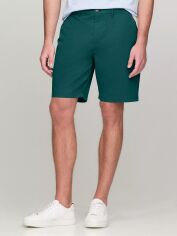 Акція на Шорти бавовняні короткі чоловічі Tommy Hilfiger 705549676 34 Зелені від Rozetka