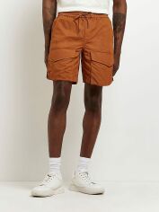 Акція на Шорти бавовняні короткі чоловічі River Island XAZ429004OGKA 28 Світло-коричневі від Rozetka