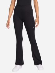 Акція на Спортивні штани жіночі Nike W Nsw Nk Chll Knt Mrib Mr Flr FQ2113-010 M Чорні від Rozetka