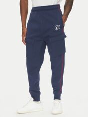 Акція на Спортивні штани чоловічі Nike M Nsw Sw Air Cargo Pant Flc Bb HM0180-411 XL Темно-сині від Rozetka