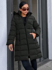 Акція на Куртка демісезонна жіноча SHEIN GD-00202878 L Чорна від Rozetka