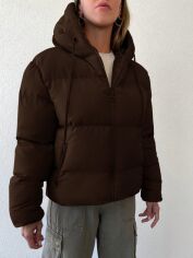 Акція на Куртка демісезонна жіноча SHEIN GD-00209285 M Коричнева від Rozetka