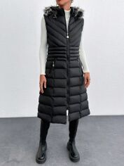 Акція на Куртка демісезонна жіноча SHEIN GD-00202894 L Чорна від Rozetka