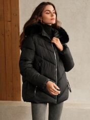 Акція на Куртка демісезонна жіноча SHEIN GD-00202827 M Чорна від Rozetka