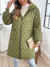 Акція на Пальто жіноче SHEIN GD-00208228 XL Зелене від Rozetka