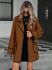 Акція на Куртка демісезонна жіноча SHEIN GD-00207244 M Коричнева від Rozetka