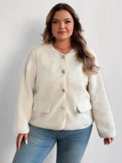 Акція на Куртка демісезонна жіноча SHEIN GD-00219184 24-26 Біла від Rozetka