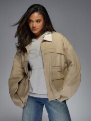 Акція на Куртка демісезонна жіноча SHEIN GD-00195554 XL Хакі від Rozetka