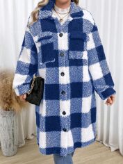 Акція на Куртка демісезонна жіноча SHEIN GD-00201352 3XL Синя від Rozetka