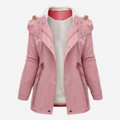 Акція на Куртка демісезонна жіноча SHEIN GD-00210739 2XL Світло-рожева від Rozetka