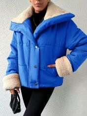 Акція на Пальто жіноче SHEIN GD-00207869 M Синє від Rozetka