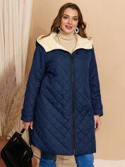 Акція на Пальто жіноче SHEIN GD-00204110 4XL Темно-синє від Rozetka