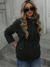 Акція на Куртка демісезонна жіноча SHEIN GD-00204853 L Чорна від Rozetka