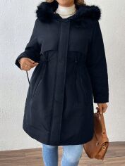 Акція на Пальто жіноче SHEIN GD-00204989 4XL Темно-синє від Rozetka