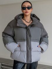 Акція на Пальто жіноче SHEIN GD-00206187 M Сіре від Rozetka