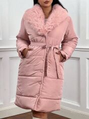 Акція на Пальто жіноче SHEIN GD-00206375 1XL Рожеве від Rozetka