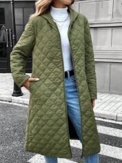 Акція на Пальто жіноче SHEIN GD-00196102 M Зелене від Rozetka